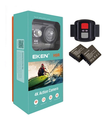 Eken H9r Camara De Accion Wifi 4k 20mp Control Y 2 Baterias