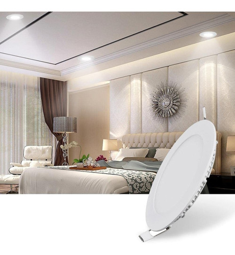 Houhai Luz Techo Empotrabl Led Ultrafina 9 W 6500 K Panel