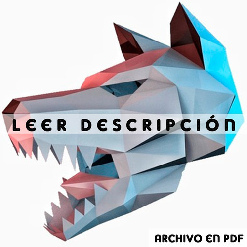 Papercraft Plantilla Lobo Mascara 1