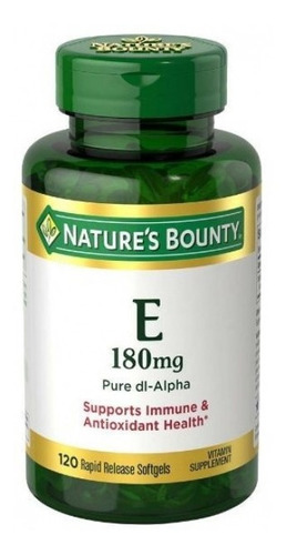 Vitamina E Nature´s Bounty 180 Mg.