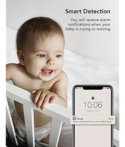 Nooie Baby Monitor Con Cámara Y Audio 1080p Visión Nocturna