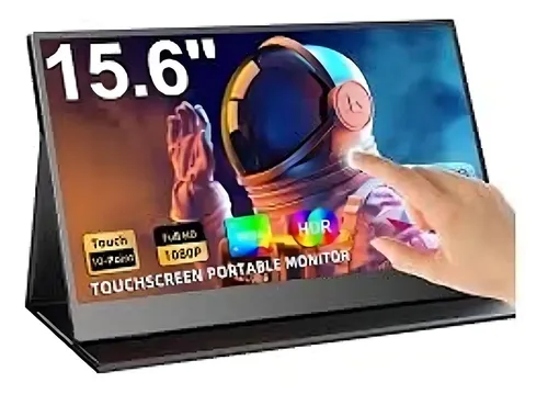 Monitor Portatil Touch Screen Gamer15.6 Full Hd 100% Rgb Ips Preto