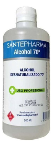 Alcohol Desnaturalizado 70° Santepharma 500 Ml