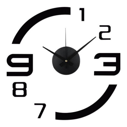 Reloj De Pared Numeros Negros 60x0-7x60cm