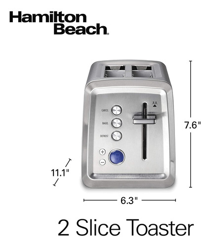 Tostadora Hamilton Beach De 2 Rebanadas Con Lectura Digit...