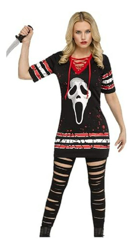 Vestido De Hockey Con Cara De Fantasma En Vivo Para Mujeres, Disfraz De Halloween Talla L 12-14