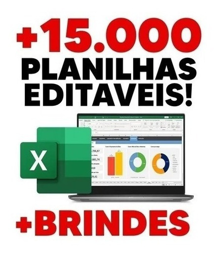 Excel 1500 Editável Envio Imediato+ Brinde