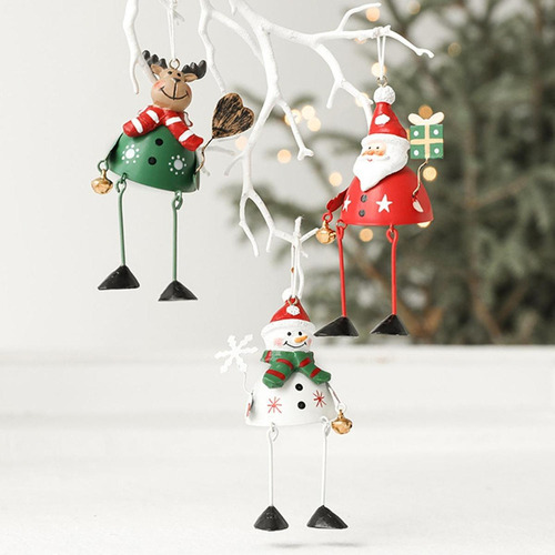 . 2 Adornos Navideños De Metal Para Árbol De Navidad,