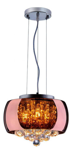 Pendente/plafon Vidro Cristal Attractive Cobre 28cm Startec