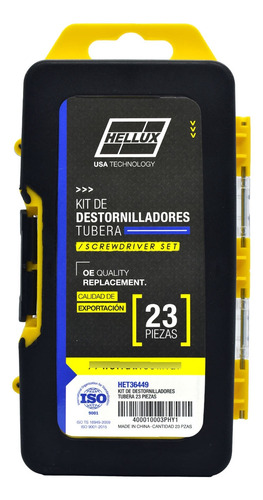 Imagen 2 de 8 de Kit Destornillador Y Tubos Hellux Het36449