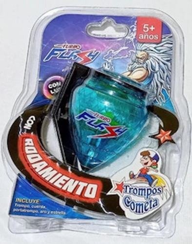 1 Trompo Turbo Flash Velocidad Force Cometa Sin Luz Elige Co Azul Acero