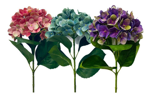 Flor Artificial Hortencia Decorativa - Arreglo Floral - 66cm