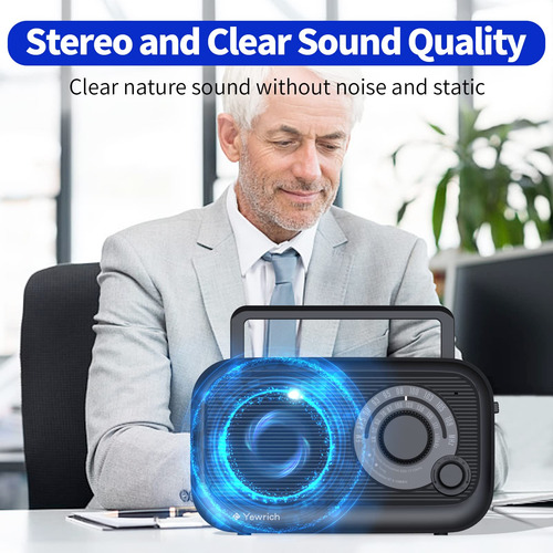 Radio Portátil Am Fm Bluetooth Con Gran Recepción Y Dsp