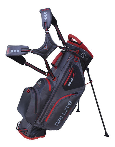 Bolsa Golf Stand Big Max Hybrid 100% Impermeable Color Gris/Negro/Rojo