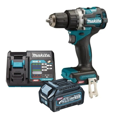 Parafusadeira Furadeira Impacto 40v Df002 Makita + Carrg Rap Cor Verde-escuro 110v