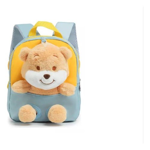 Mini Mochila Peluche Forma De Oso Para Niña Hermosa