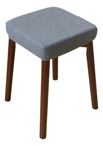 Taburete De Tocador Elástico Funda De Asiento Funda Gris B