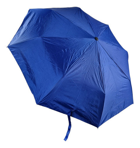 Guarda Chuva Com Proteção Solar Grande Reforçado Cor Azul-escuro Desenho Do Tecido Liso