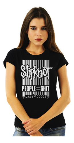 Polera Mujer Slipknot People = Shit Rock Abominatron
