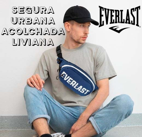 Imagen 8 de 10 de Riñonera Everlast Vintage Deportiva Grande Viaje Unisex