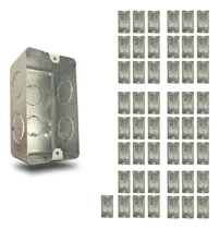 Comprar Combo 50 Cajas Luz Rectangular 5x10 Chapa Electricidad Zinc