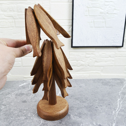 Tapete De Mesa Aislante De Madera Maciza En L Para Uso Domés