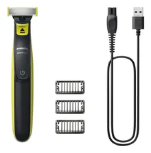 Philips Qp2724/10 Oneblade 3 Peines Recortadores Extraibles Y Cargador Color Verde