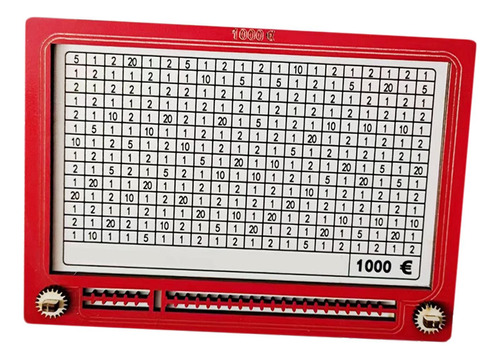 Caja De Dinero De Madera, Bandeja De Monedas Rojo 1000 Euros