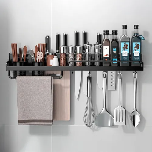 Organizador Cocina Estante Ganchos Especieros Y Utensilios 58cm IMBACK