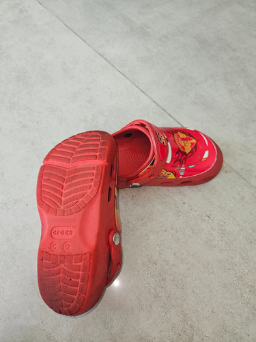 Crocs Rayo Mcqueen Originales Rojas Talle C12 (Usado)