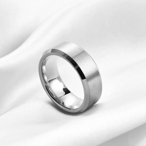 Anillo Titanio Acero Inoxidable 8mm Hombre Mujer Moda