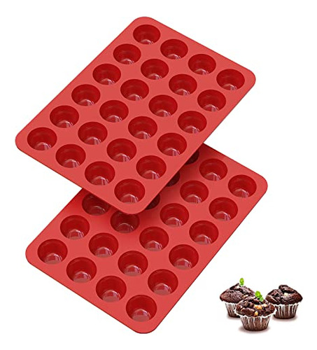 Moldes De Silicona Para Muffins (24 Unidades) -