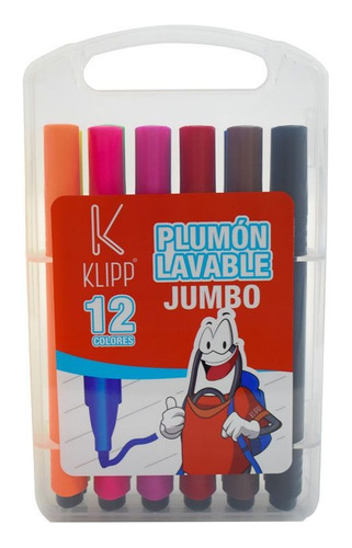 Plumones Jumbo X12 Marca Klipp