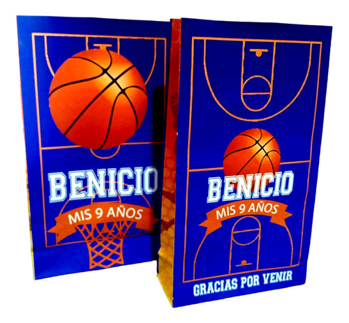 Bolsitas Golosineras Nba Basquet X 20 Personalizadas Fiestas