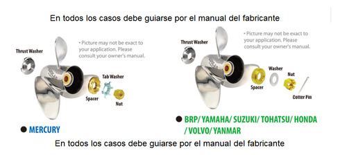 Helice P/ P Yamaha 60 A 125 Hp - 13 X 19 Con Buje - 48-77346