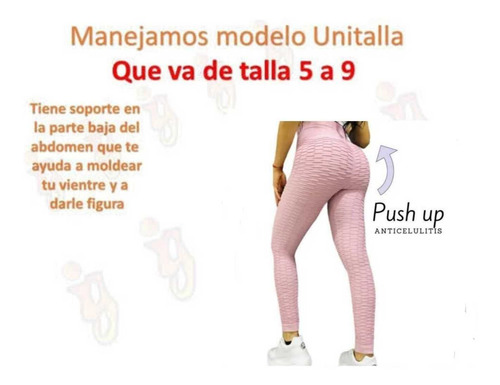 10 Leggins Anticelulitis Licra Deportivo Pushup Levanta Pomp