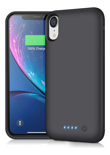 Pxwaxpy Estuche Bateria Para iPhone XR 6800 Mah Color Negro