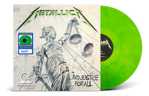 Metallica - And Justice For All - Lp Doble Color Verde Nuevo