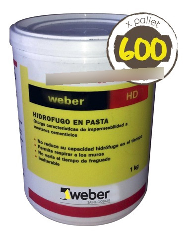 Weber Hd Pasta Hidrófugo En Pasta 1 Kg Blanco