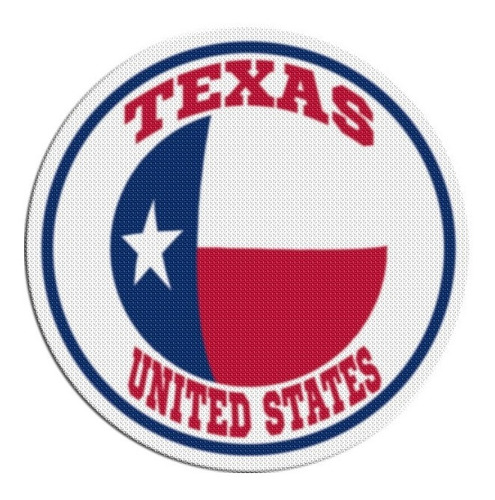 Parche Circular Escudo Usa Texas
