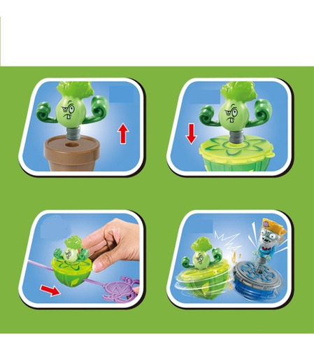 Imagen 2 de 3 de Set Juguetes Plantas Vs Zombies Pirinola Niños Log-on