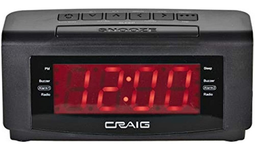 Craig Led Reloj Despertador Con Visualización Radio Amfm 12