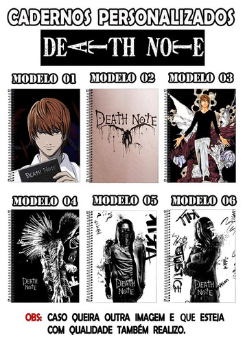 Caderno Univ. Death Note 1 Matéria Foto Capa