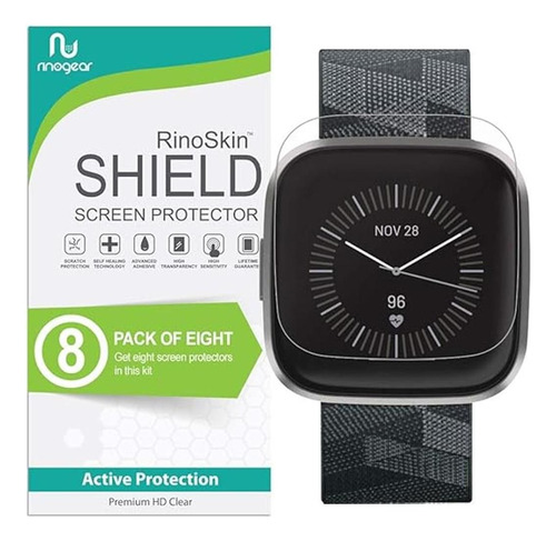 Rinogear Protector De Pantalla Para Fitbit Versa 2 8