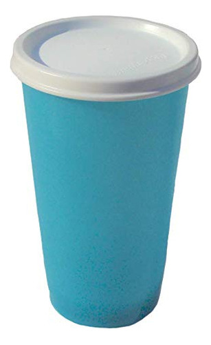 Vaso Recto Texturizado 12 Onza Sello Color Azul