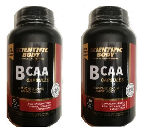 Pack 2 Bcaa Scientificbody 120 Capsulas 102 Gr Envio Gratis