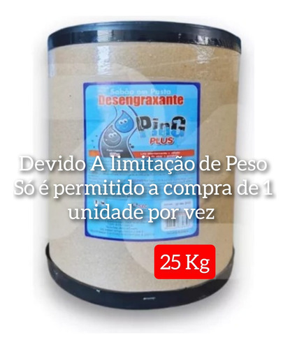 Sabão/pasta Desengraxante Ping Plus 25kg