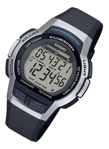 Reloj Casio Hombre Ws-1000h-1av Illuminator Lap Memory 60