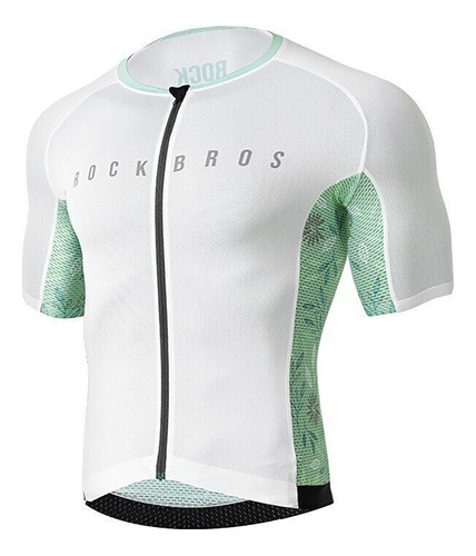 Jersey Ciclismo Blanco Hombre Transpirable Secado Rápido 