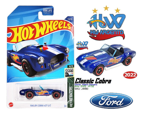 Hot Wheels Hwargento Classic Cobra J4490 2022